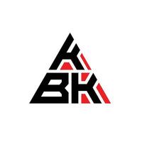 Diseño de logotipo de letra triangular kbk con forma de triángulo. monograma de diseño de logotipo de triángulo kbk. plantilla de logotipo de vector de triángulo kbk con color rojo. logotipo triangular kbk logotipo simple, elegante y lujoso.