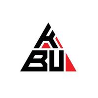 diseño de logotipo de letra triangular kbu con forma de triángulo. monograma de diseño del logotipo del triángulo kbu. plantilla de logotipo de vector de triángulo kbu con color rojo. logotipo triangular kbu logotipo simple, elegante y lujoso.