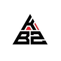 diseño de logotipo de letra triangular kbz con forma de triángulo. monograma de diseño del logotipo del triángulo kbz. plantilla de logotipo de vector de triángulo kbz con color rojo. logotipo triangular kbz logotipo simple, elegante y lujoso.