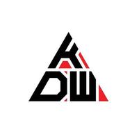 diseño de logotipo de letra triangular kdw con forma de triángulo. monograma de diseño del logotipo del triángulo kdw. plantilla de logotipo de vector de triángulo kdw con color rojo. logotipo triangular kdw logotipo simple, elegante y lujoso.