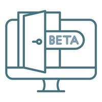 Beta Line Two Color Icon vector