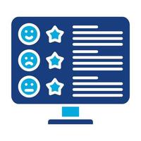 Customer Reviews Glyph Two Color Icon vector