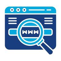 Website Search Glyph Two Color Icon vector