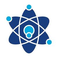 Atom Glyph Two Color Icon vector