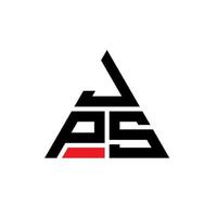 jps diseño de logotipo de letra triangular con forma de triángulo. monograma de diseño del logotipo del triángulo jps. Plantilla de logotipo de vector de triángulo jps con color rojo. logotipo triangular jps logotipo simple, elegante y lujoso.