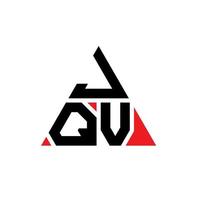 JQV triangle letter logo design with triangle shape. JQV triangle logo design monogram. JQV triangle vector logo template with red color. JQV triangular logo Simple, Elegant, and Luxurious Logo.