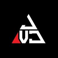 jvj diseño de logotipo de letra triangular con forma de triángulo. monograma de diseño del logotipo del triángulo jvj. Plantilla de logotipo de vector de triángulo jvj con color rojo. logotipo triangular jvj logotipo simple, elegante y lujoso.