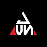 jvn diseño de logotipo de letra triangular con forma de triángulo. monograma de diseño del logotipo del triángulo jvn. plantilla de logotipo de vector de triángulo jvn con color rojo. logotipo triangular jvn logotipo simple, elegante y lujoso.