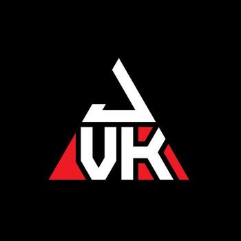 JVK triangle letter logo design with triangle shape. JVK triangle logo design monogram. JVK triangle vector logo template with red color. JVK triangular logo Simple, Elegant, and Luxurious Logo.