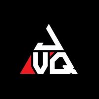 Diseño de logotipo de letra triangular jvq con forma de triángulo. monograma de diseño del logotipo del triángulo jvq. plantilla de logotipo de vector de triángulo jvq con color rojo. logotipo triangular jvq logotipo simple, elegante y lujoso.