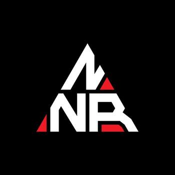 NNR triangle letter logo design with triangle shape. NNR triangle logo design monogram. NNR triangle vector logo template with red color. NNR triangular logo Simple, Elegant, and Luxurious Logo.