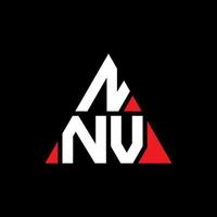 Diseño de logotipo de letra triangular nnv con forma de triángulo. monograma de diseño de logotipo de triángulo nnv. plantilla de logotipo de vector de triángulo nnv con color rojo. logotipo triangular nnv logotipo simple, elegante y lujoso.
