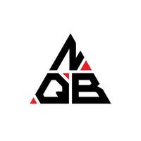 NQB triangle letter logo design with triangle shape. NQB triangle logo design monogram. NQB triangle vector logo template with red color. NQB triangular logo Simple, Elegant, and Luxurious Logo.