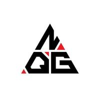 diseño de logotipo de letra triangular nqg con forma de triángulo. monograma de diseño de logotipo de triángulo nqg. plantilla de logotipo de vector de triángulo nqg con color rojo. logotipo triangular nqg logotipo simple, elegante y lujoso.
