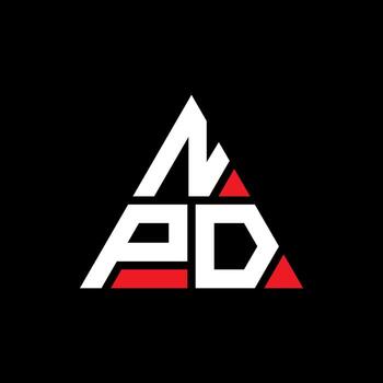 NPD triangle letter logo design with triangle shape. NPD triangle logo design monogram. NPD triangle vector logo template with red color. NPD triangular logo Simple, Elegant, and Luxurious Logo.