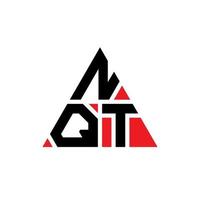 diseño de logotipo de letra triangular nqt con forma de triángulo. monograma de diseño de logotipo de triángulo nqt. plantilla de logotipo de vector de triángulo nqt con color rojo. logotipo triangular nqt logotipo simple, elegante y lujoso.