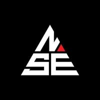 nse diseño de logotipo de letra triangular con forma de triángulo. monograma de diseño de logotipo de triángulo nse. plantilla de logotipo de vector de triángulo nse con color rojo. logotipo triangular nse logotipo simple, elegante y lujoso.