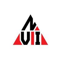 Diseño de logotipo de letra triangular nvi con forma de triángulo. monograma de diseño del logotipo del triángulo nvi. plantilla de logotipo de vector de triángulo nvi con color rojo. logotipo triangular nvi logotipo simple, elegante y lujoso.