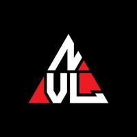 Diseño de logotipo de letra triangular nvl con forma de triángulo. monograma de diseño de logotipo de triángulo nvl. plantilla de logotipo de vector de triángulo nvl con color rojo. logotipo triangular nvl logotipo simple, elegante y lujoso.
