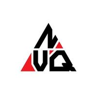 Diseño de logotipo de letra triangular nvq con forma de triángulo. monograma de diseño de logotipo de triángulo nvq. plantilla de logotipo de vector de triángulo nvq con color rojo. logotipo triangular nvq logotipo simple, elegante y lujoso.