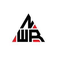 Diseño de logotipo de letra triangular nwr con forma de triángulo. monograma de diseño del logotipo del triángulo nwr. plantilla de logotipo de vector de triángulo nwr con color rojo. logotipo triangular nwr logotipo simple, elegante y lujoso.