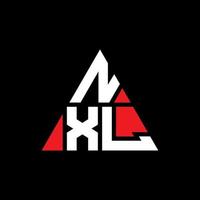 Diseño de logotipo de letra triangular nxl con forma de triángulo. monograma de diseño de logotipo de triángulo nxl. plantilla de logotipo de vector de triángulo nxl con color rojo. logotipo triangular nxl logotipo simple, elegante y lujoso.