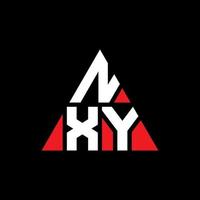 Diseño de logotipo de letra triangular nxy con forma de triángulo. monograma de diseño de logotipo de triángulo nxy. Plantilla de logotipo de vector de triángulo nxy con color rojo. logotipo triangular nxy logotipo simple, elegante y lujoso.