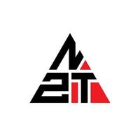 diseño de logotipo de letra triangular nzt con forma de triángulo. monograma de diseño del logotipo del triángulo nzt. plantilla de logotipo de vector de triángulo nzt con color rojo. logotipo triangular nzt logotipo simple, elegante y lujoso.