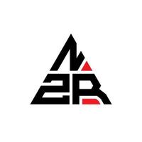 Diseño de logotipo de letra triangular nzr con forma de triángulo. monograma de diseño del logotipo del triángulo nzr. plantilla de logotipo de vector de triángulo nzr con color rojo. logotipo triangular nzr logotipo simple, elegante y lujoso.