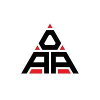 diseño de logotipo de letra triangular oaa con forma de triángulo. monograma de diseño de logotipo de triángulo oaa. plantilla de logotipo de vector de triángulo oaa con color rojo. logotipo triangular oaa logotipo simple, elegante y lujoso.