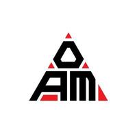 diseño de logotipo de letra triangular oam con forma de triángulo. monograma de diseño de logotipo de triángulo oam. plantilla de logotipo de vector de triángulo oam con color rojo. logotipo triangular oam logotipo simple, elegante y lujoso.