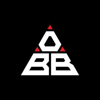 OBB triangle letter logo design with triangle shape. OBB triangle logo design monogram. OBB triangle vector logo template with red color. OBB triangular logo Simple, Elegant, and Luxurious Logo.