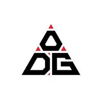 ODG triangle letter logo design with triangle shape. ODG triangle logo design monogram. ODG triangle vector logo template with red color. ODG triangular logo Simple, Elegant, and Luxurious Logo.