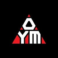 diseño de logotipo de letra de triángulo oym con forma de triángulo. monograma de diseño de logotipo de triángulo oym. Plantilla de logotipo de vector de triángulo oym con color rojo. logotipo triangular oym logotipo simple, elegante y lujoso.