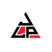 Diseño de logotipo de letra triangular jlp con forma de triángulo. monograma de diseño del logotipo del triángulo jlp. plantilla de logotipo de vector de triángulo jlp con color rojo. logotipo triangular jlp logotipo simple, elegante y lujoso.