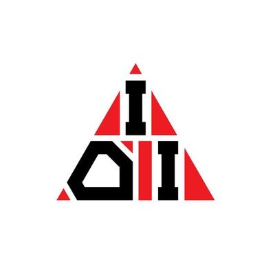 IOJ triangle letter logo design with triangle shape. IOJ triangle logo design monogram. IOJ triangle vector logo template with red color. IOJ triangular logo Simple, Elegant, and Luxurious Logo.