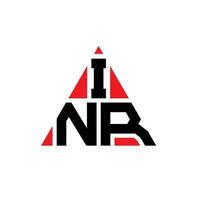 INR triangle letter logo design with triangle shape. INR triangle logo design monogram. INR triangle vector logo template with red color. INR triangular logo Simple, Elegant, and Luxurious Logo.