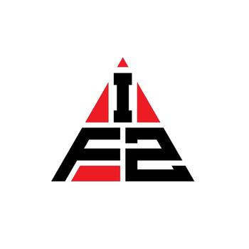 IFZ triangle letter logo design with triangle shape. IFZ triangle logo design monogram. IFZ triangle vector logo template with red color. IFZ triangular logo Simple, Elegant, and Luxurious Logo.