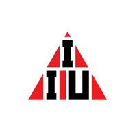 diseño de logotipo de letra triangular iiu con forma de triángulo. monograma de diseño del logotipo del triángulo iiu. plantilla de logotipo de vector de triángulo iiu con color rojo. logotipo triangular iiu logotipo simple, elegante y lujoso.