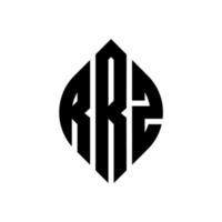 diseño de logotipo de letra circular rrz con forma de círculo y elipse. rrz letras elipses con estilo tipográfico. las tres iniciales forman un logo circular. vector de marca de letra de monograma abstracto del emblema del círculo rrz.