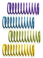 automotive suspension springs on a white background photo