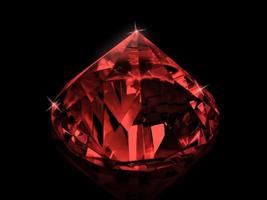 diamond Red on black background photo