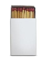 Bright red wooden matches as isolated on a white background photo