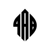 QAB circle letter logo design with circle and ellipse shape. QAB ellipse letters with typographic style. The three initials form a circle logo. QAB Circle Emblem Abstract Monogram Letter Mark Vector. vector