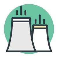 Trendy Nuclear Plant vector