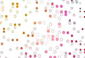 Light Pink, Yellow vector backdrop with dots.