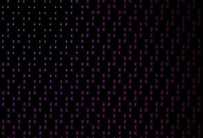 Dark purple vector background with EUR, USD, GBP, JPY.