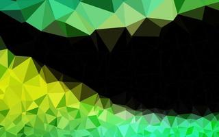 Light Green, Yellow vector shining triangular background.