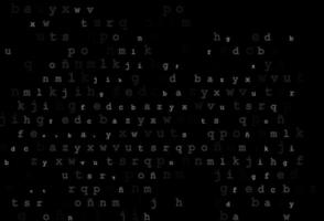Dark silver, gray vector layout with latin alphabet.