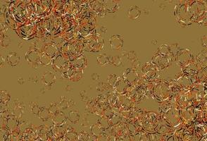 Light Yellow, Orange vector background with bubbles.